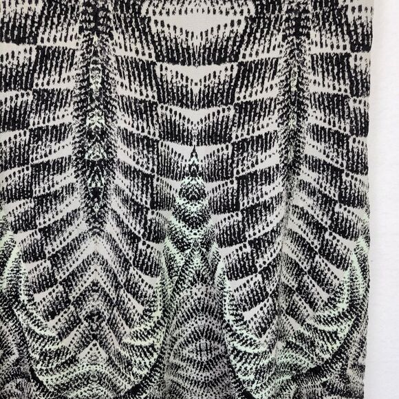 Ronny Kobo Womens Midi Tank Dress Size Small Black Knit Graphic Psychedelic Boho - Picture 7 of 8